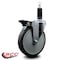 Service Caster 6'' Thermoplastic Rubber Swivel 1-1/8'' Expanding Stem Caster with Brake SCC-EX20S614-TPRB-PLB-118 - alternate 2